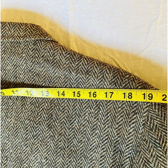 Harris Tweed Brookford Vintage Sport Coat Gray Herringbone Scottish Wool 44S USA - Picture 9 of 16